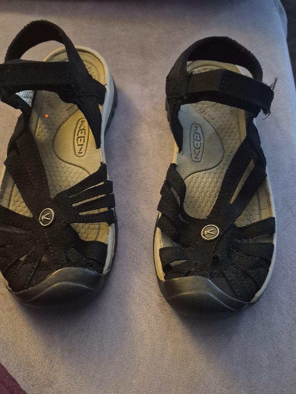 Keen  Black Sport Sandals with Gray Footbed